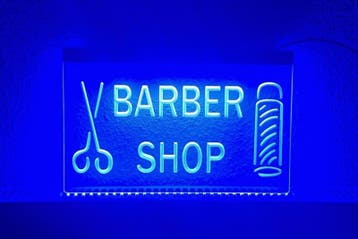 Kapsalon kapper barber neon bord lamp LED verlichting lichtb, Verzenden, Nieuw