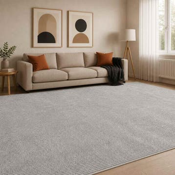vidaXL Tapijt Grijs 300 x 400 cm 100% Polyester 3 mm Wasbaar, Verzenden, Nieuw