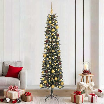 vidaXL Kunstkerstboom met 300 LED Groen 210 cm PVC en, Verzenden, Nieuw