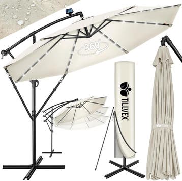Zweefparasol - Tuinparasol - Parasol 350 cm - Met voet - Met, Verzenden, Nieuw