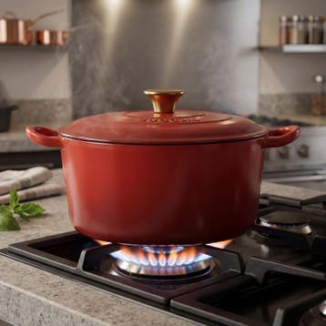 Cocotte en fonte - rouge - Ø 26 cm | 5 l, Maison & Meubles, Verzenden, Neuf