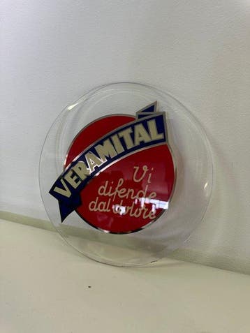 Veramital jaren ’30/’40 targa - Reclamebord - Glas