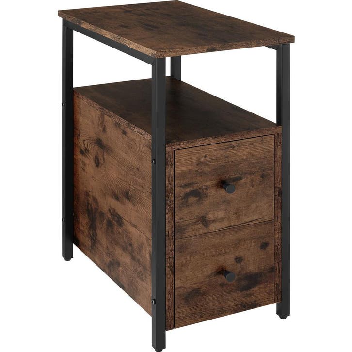 tectake Nachtkastje Tullamore 49,5x30x61,5cm - Industrieel h, Maison & Meubles, Tables | Tables d'appoint, Envoi