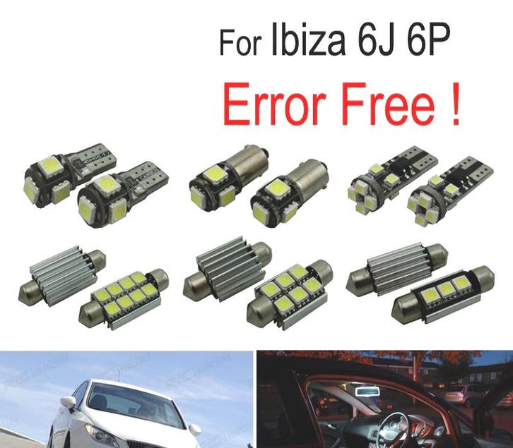 Kit 6 Ampoules Led Intérieur Pour Seat Ibiza Mkv Mk 5 Sport, Autos : Pièces & Accessoires, Éclairage, Envoi