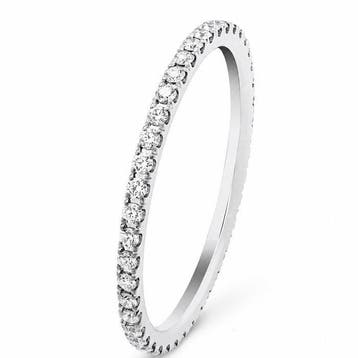 Eeuwigheidsring - 18 karaat Witgoud - 0.31ct. tw. Diamant