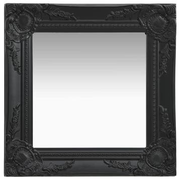 vidaXL Wandspiegel barok stijl 40x40 cm zwart, Huis en Inrichting, Verzenden, Nieuw