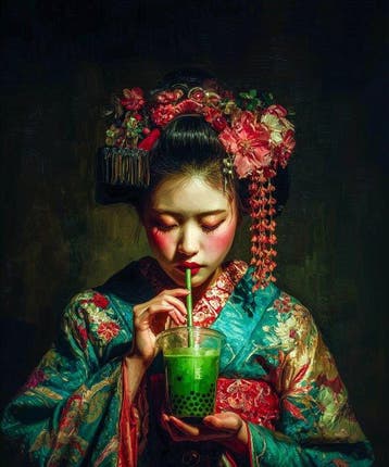 La Mama - Matcha Hana XXL - Œuvre unique 1/1