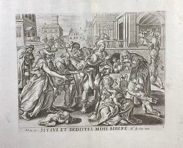 Gerard De Jode (1509-1591) - Avevo sete e mi avete dato da, Antiek en Kunst