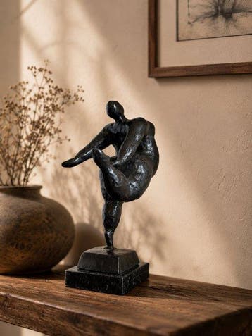 sculptuur, Expressief bronzen beeld van ballerina – Moderne