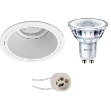 LED Spot Set 6W - Ronde Witte Inbouwspot GU10 - Warm Wit 300, Verzenden