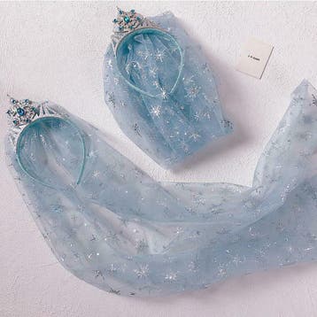Prinsessenjurk - Ijskristallen haarband - Kleedje, Verzenden, Nieuw