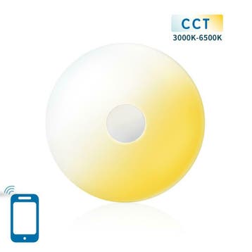 LED Slimme Plafondlamp Dimbaar 18W Ø340mm Exclusief stekker, Verzenden, Nieuw, Kunststof, Modern