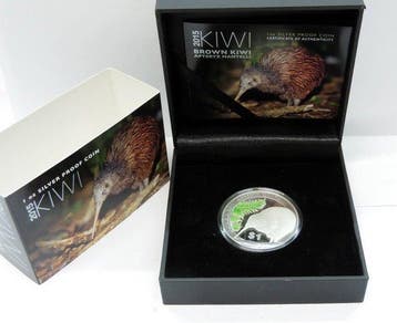 Nieuw-Zeeland. 1 Dollar 2015 Kiwi, Box & COA, RARA (Zonder