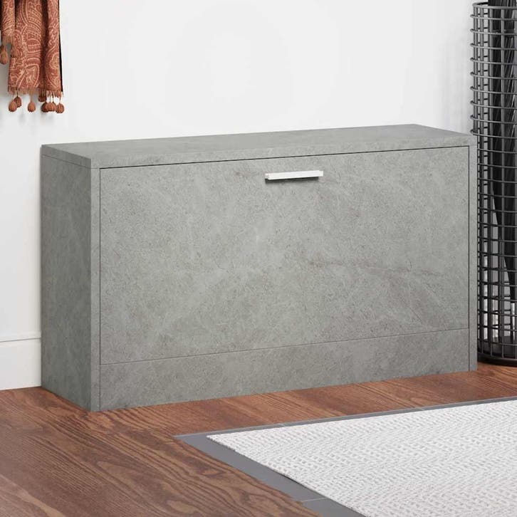 vidaXL Schoenenbank 80x24x45 cm bewerkt hout betongrijs, Huis en Inrichting, Kasten | Schoenenkasten, Nieuw, Verzenden