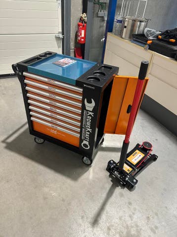 XXL Gereedschapskar 9 laden VOL + Autokrik 4 ton PROMO PAK, Ophalen