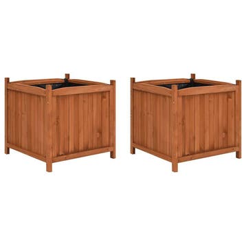 Vurenhout plantenbakken | Retour deal | Sla je slag, Tuin en Terras, Verzenden, Minder dan 60 cm, Vierkant, Nieuw