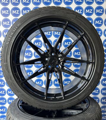 Audi Q8 JR Racing 22 inch Velgen + Winterbanden, Gebruikt, Banden en Velgen, Overige maten, Winterbanden