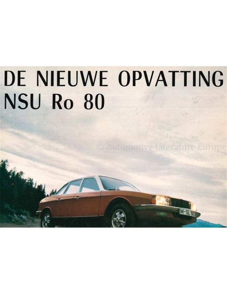 1969 NSU RO 80 BROCHURE NEDERLANDS, Livres, Autos | Brochures & Magazines