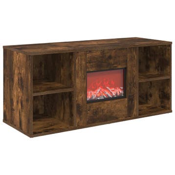 vidaXL Elektrische haard Gerookt eiken 100 x 37 x 45,5 cm, Verzenden, Nieuw