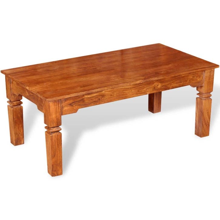 vidaXL Salontafel 110x60x45 cm massief hout, Huis en Inrichting, Tafels | Salontafels, Nieuw, Verzenden