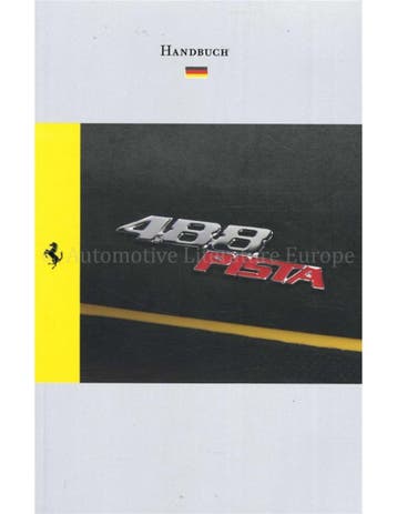 2018 FERRARI 488 PISTA VERKORT INSTRUCTIEBOEKJE DUITS