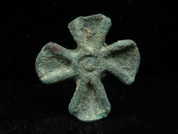 Mesopotamisch Brons Kruisvormige zegelstempel (1x) - 2.6 cm