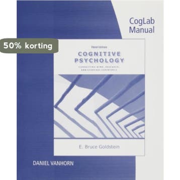 Coglab Manual with Printed Access Card for Cognitive, Verzenden, Gelezen, E Bruce Goldstein