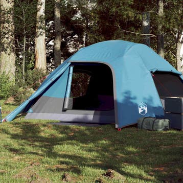 vidaXL Koepeltent 4-persoons waterdicht blauw, Verzenden