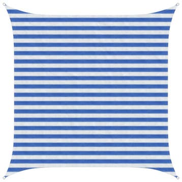 vidaXL Zonneschaduwzeil 2,5 x 2,5 m HDPE Vierkant Blauw en, Verzenden, Nieuw