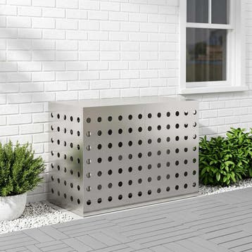 vidaXL Air Conditioner Hoes zilver 90 x 40 x 60 cm Roestvrij, Verzenden