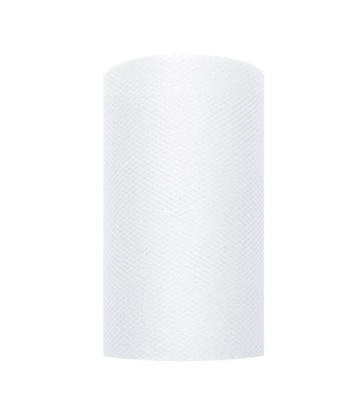 Witte Tule Rol 8cm 20m, Hobby en Vrije tijd, Feestartikelen, Nieuw, Verzenden