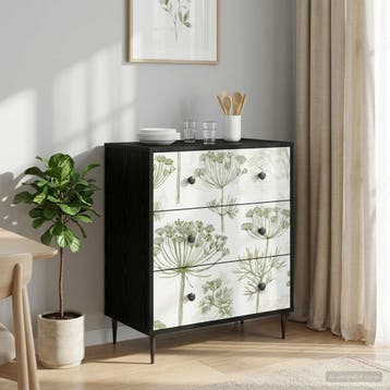 vidaXL Ladekast GOTHA Groen boomprint 66 x 36,5 x 76 cm, Verzenden