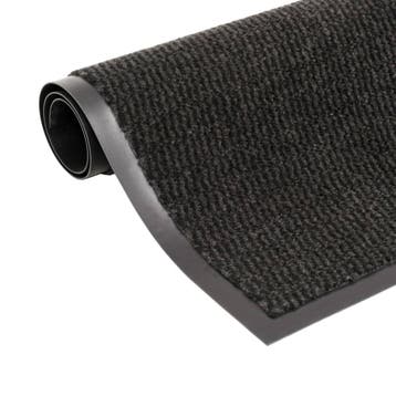 vidaXL Droogloopmat rechthoekig getuft 90x150 cm zwart, Verzenden, Nieuw