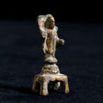 Oud-Chinees, Sui-dynastie Brons Verguld bronzen figuur van, Antiek en Kunst