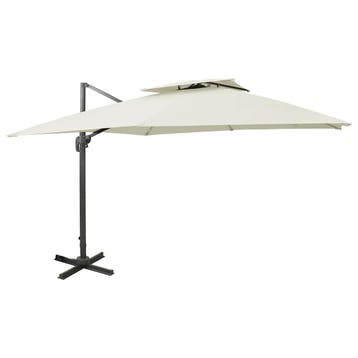 vidaXL Zwevende parasol met dubbele bovenkant 300x300 cm, Verzenden