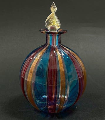 Profumiera in Vetro Artistico Tonalità del Rosa - Anni ‘60 -