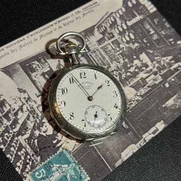French Silver Pocket Watch – Chronomètre Feuvrier à Épinal –, Bijoux, Sacs & Beauté