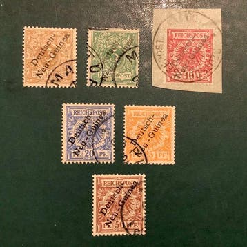 Duits Nieuw-Guinea 1897 - Eerste emissie met diagonale