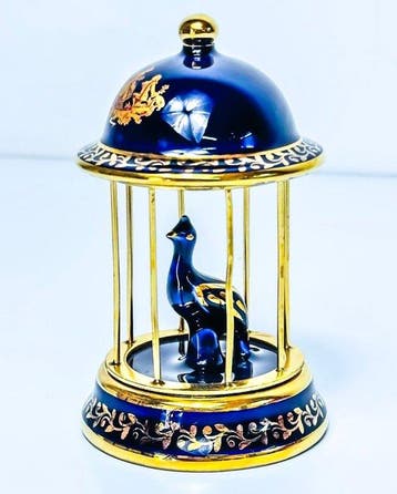 Porcelaine Castle de Limoges - Beeldje - Oiseau dans sa cage