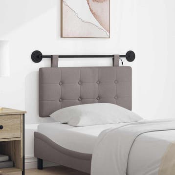 vidaXL Hangend hoofdbord Taupe Stof, Verzenden