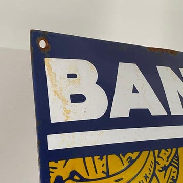 Banania - Emaille bord - 73x45cm - Gemaakt van dikke