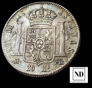 Royaume d’Espagne. Fernand VII. 20 Reales 1822 - Madrid