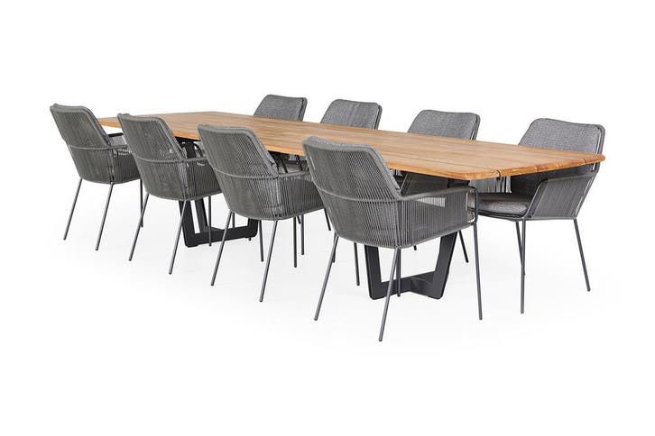 Suns Punta dining set antraciet met Palermo tuintafel 340 x, Tuin en Terras, Tuinsets en Loungesets