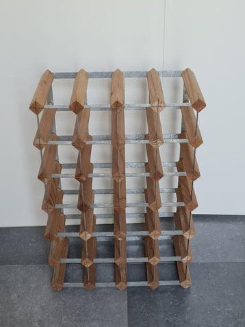 Porte-bouteilles - rangement à vin pour 28 bouteilles - bois