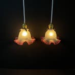 Lampe (2) - 2 anciennes lampes à suspension Art Nouveau -, Antiek en Kunst