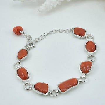 Corail rouge - Argent - Bracelet - CORALLO MEDITERRANEO