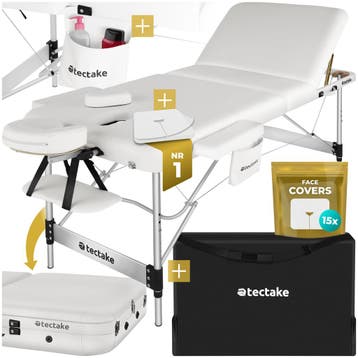 3 zones massagetafel Phuket, draagtas, aluminiumframe - wit, Verzenden, Nieuw