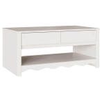 Salontafel met lades, wit | 71% korting | Retour deal, Huis en Inrichting, 50 tot 100 cm, Verzenden, 50 tot 100 cm, Zo goed als nieuw