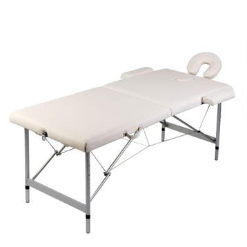 vidaXL Massagetafel met 2 zones inklapbaar aluminium frame, Verzenden, Nieuw