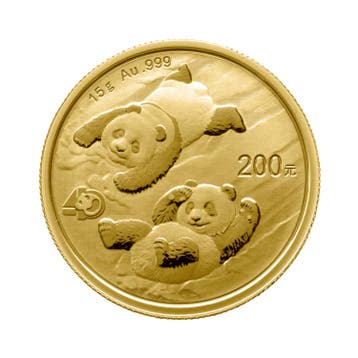 15 gram gouden munt Panda 2022